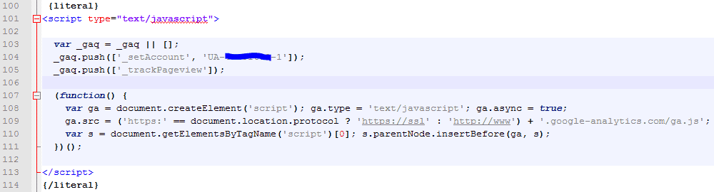 Шаблон Analytics для smarty